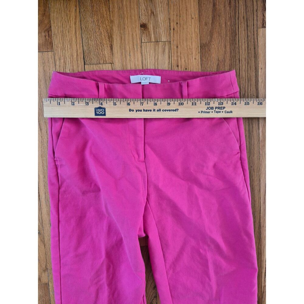 LOFT Magenta Cropped Straight-Leg Pants - Picture 5 of 10